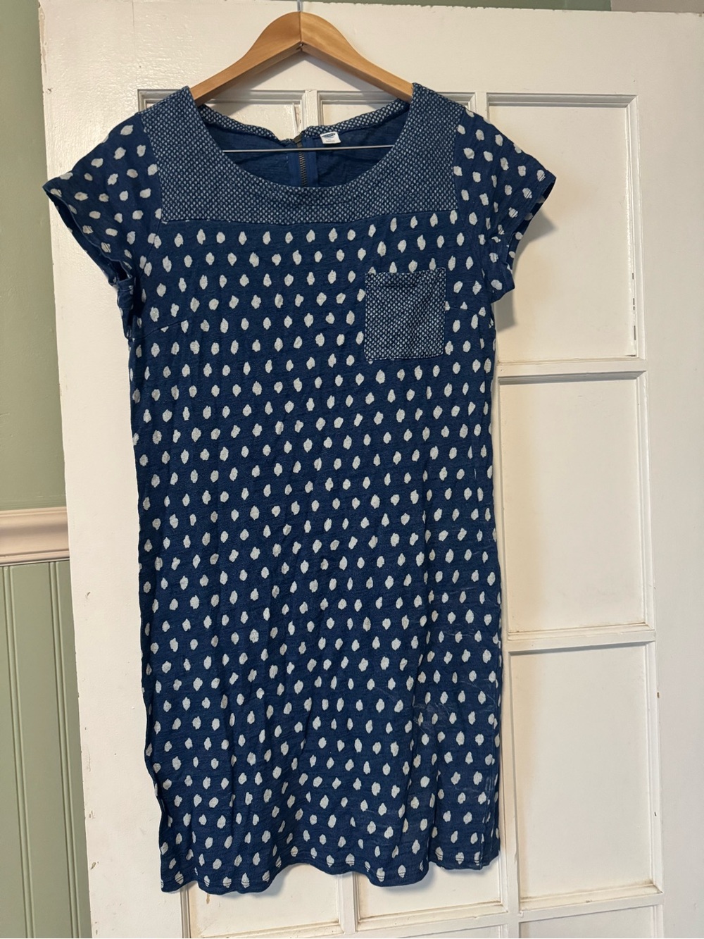 Old Navy Navy Blue and White Dot Casual Women’s ' Dress